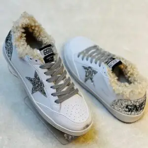 GILDEN GOOSE Silver Glitter Star Sneaker