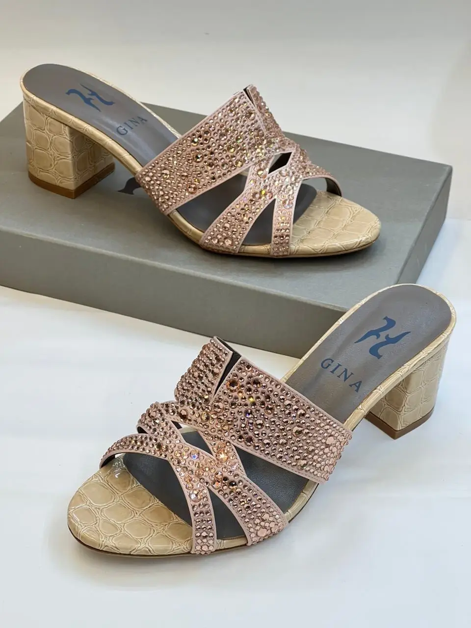 GINA Crystal-Embellished Heels GINA Crystal-Embellished Heels