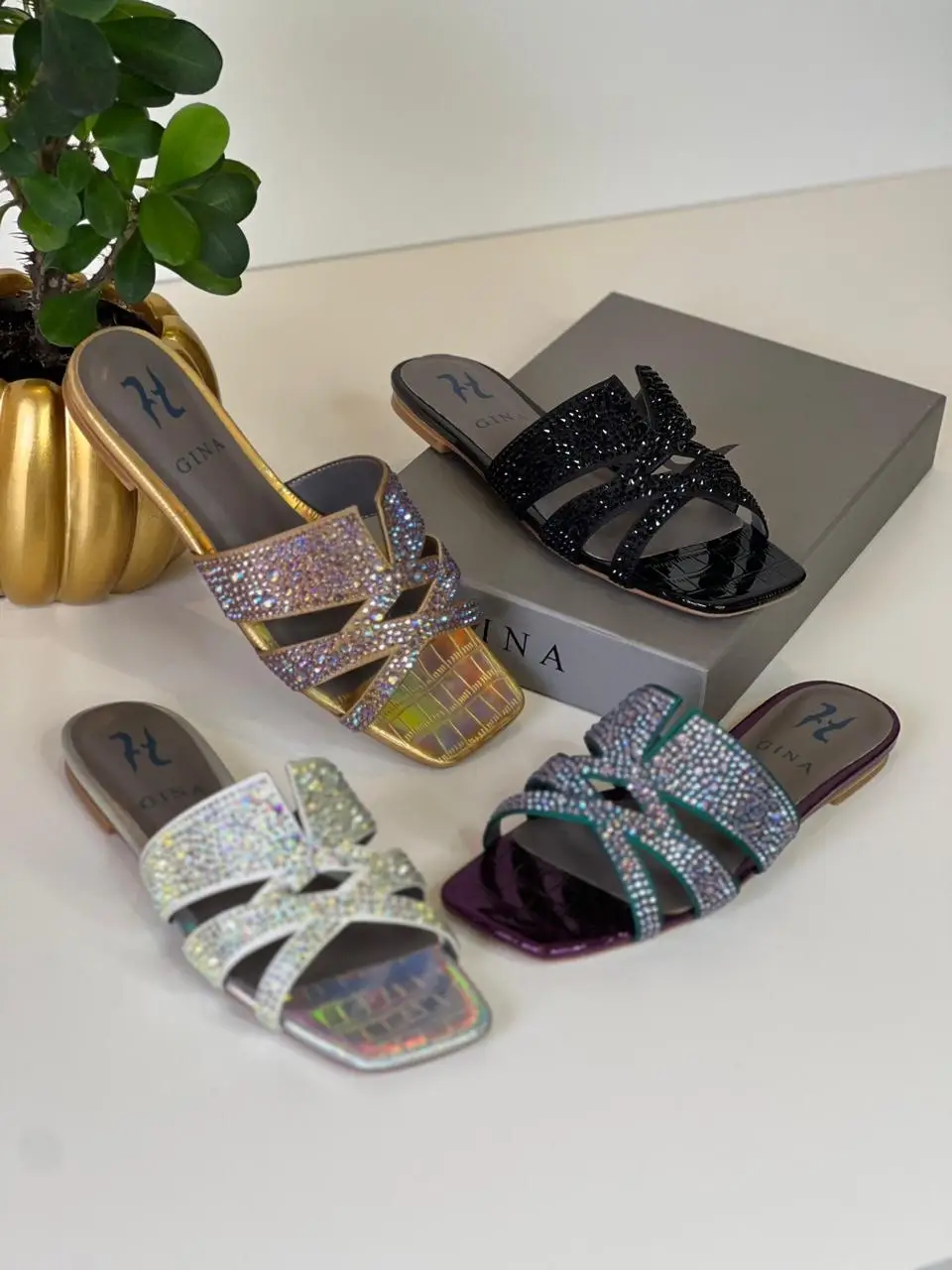 GINA Silver Heeled Sandals GINA Silver Heeled Sandals