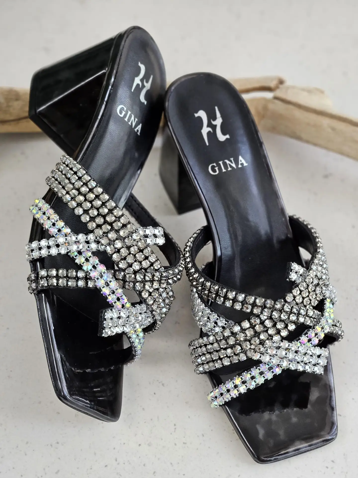 GINA Criss Cross Embellished Stilettos GINA Criss Cross Embellished Stilettos