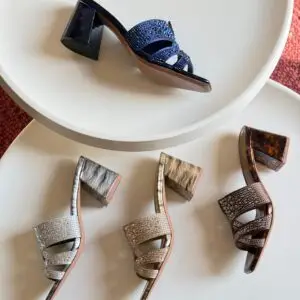 GINA Embellished Block Heel Mules