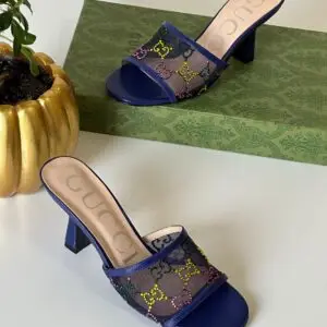 GUCCI Crystal Mesh Mule Heel