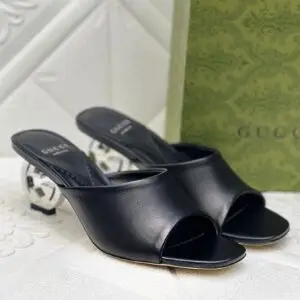 GUCCI Interlocking G Leather Mules