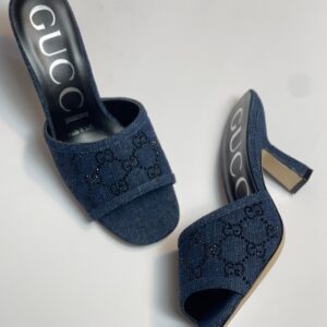 GUCCI Crystal Denim Mules