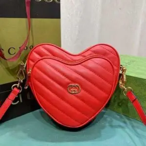 GUCCI GG Mini Heart Shoulder Bag