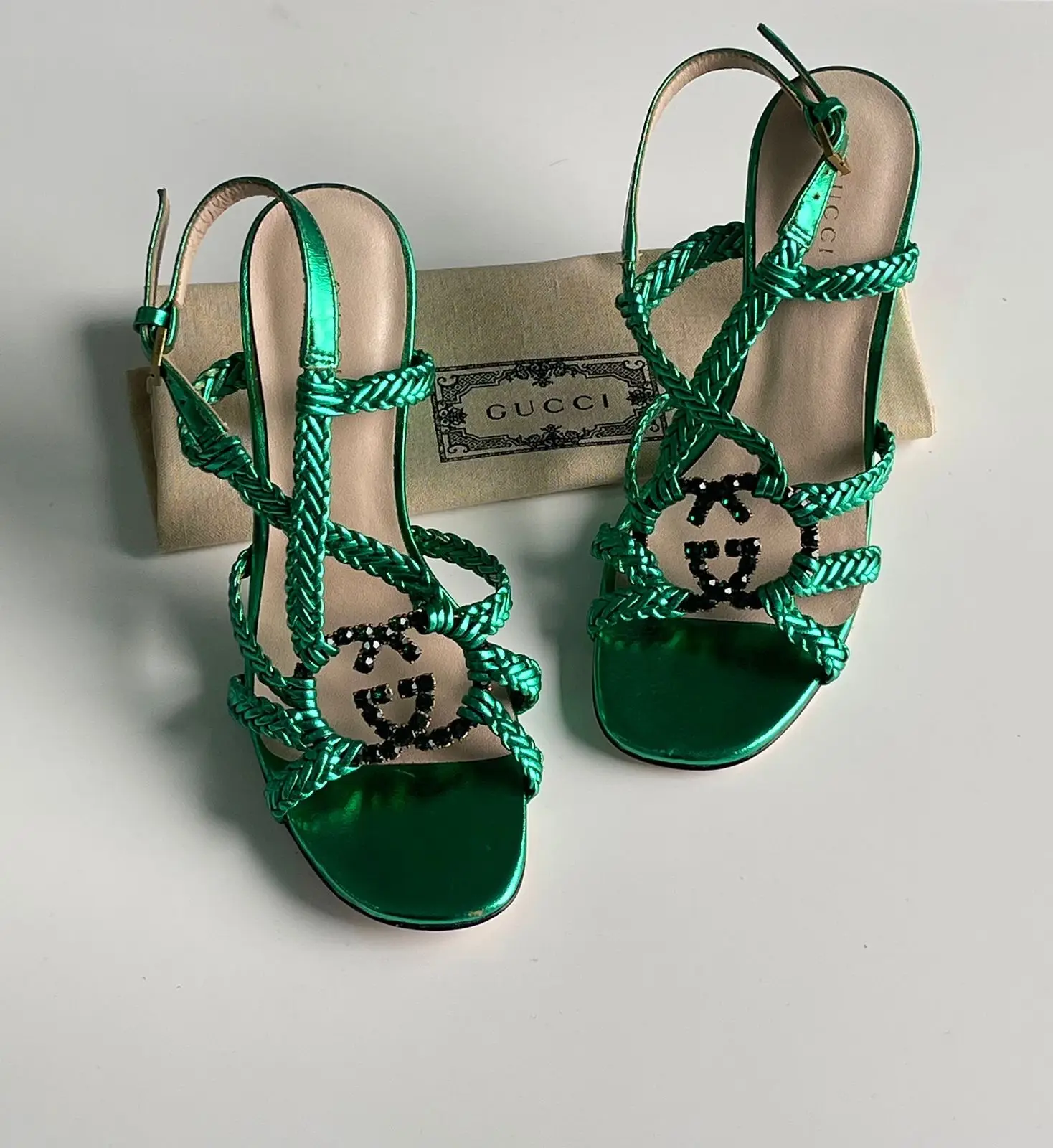GUCCI Crystal Interlocking G Sandals GUCCI Crystal Interlocking G Sandals