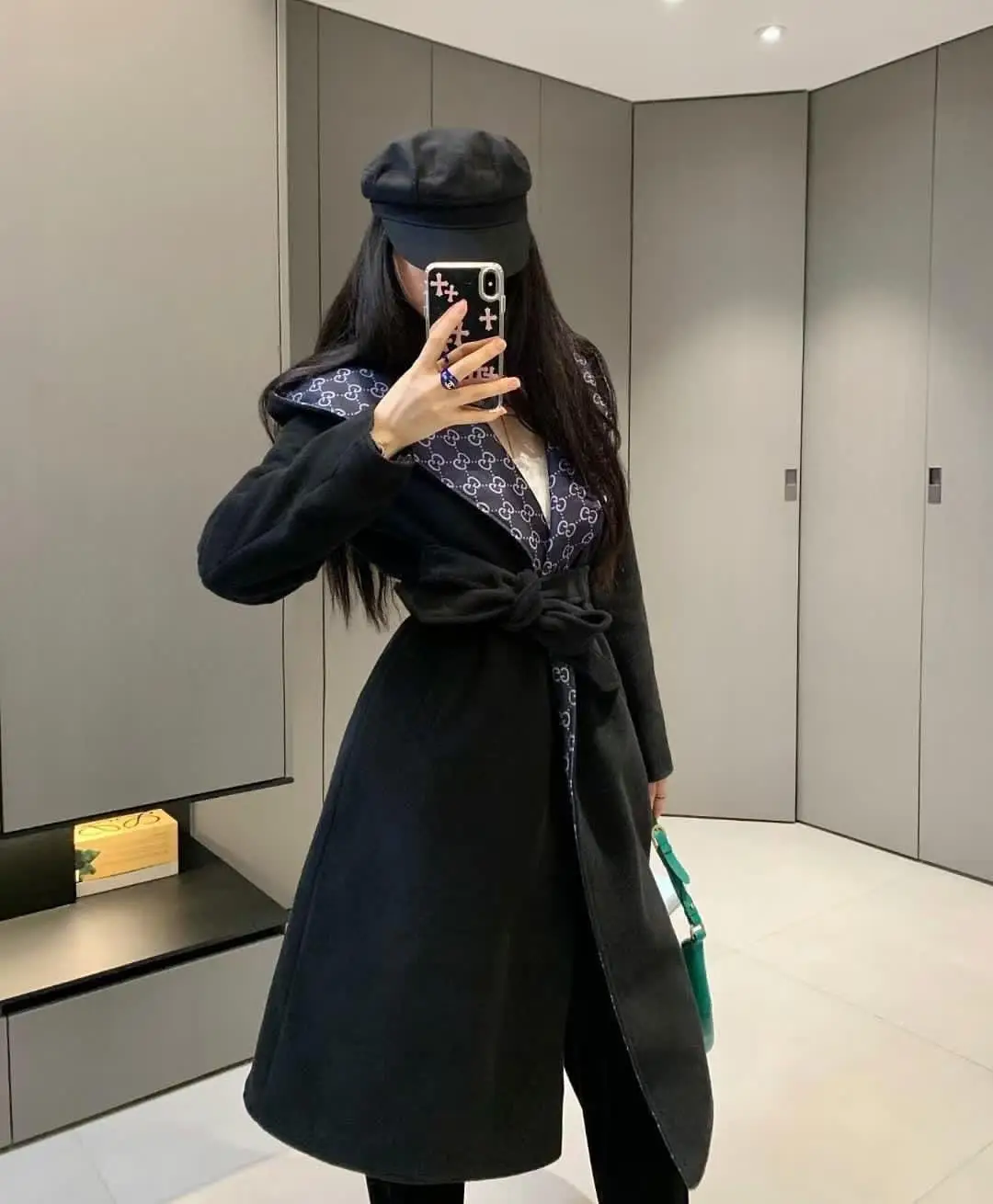 GUCCI Reversible GG Monogram Wool Coat GUCCI Reversible GG Monogram Wool Coat