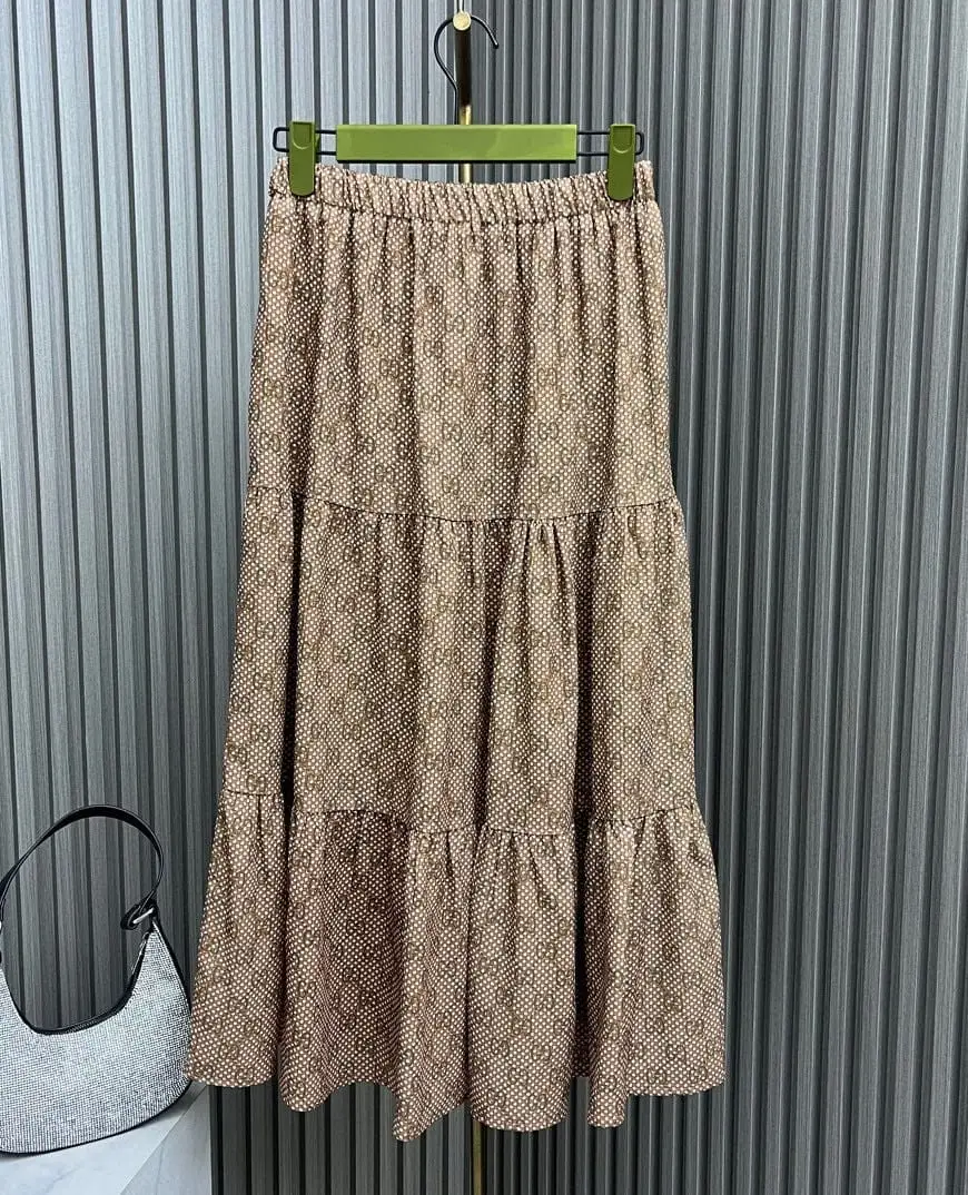 GUCCI Floral Print Silk Maxi Skirt GUCCI Floral Print Silk Maxi Skirt