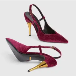 Gucci Velvet Slingback Pumps