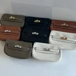 HERMES Genuine Leather Bum Bag