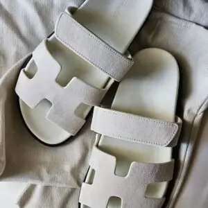 HERMES Leather Flat Slippers