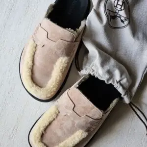 HERMES Shearling Shoes