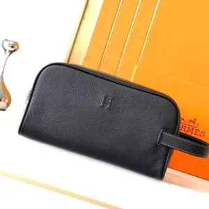 HERMES Leather Clutch Bag
