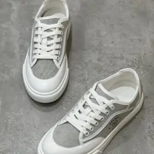 HERMES Leather Low Top Sneakers