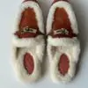 HERMES Sheepskin Slippers for Women
