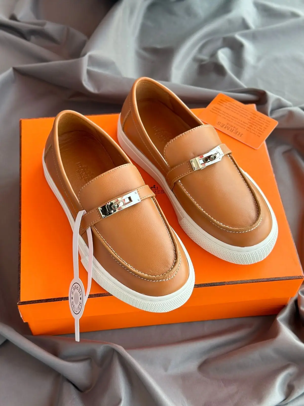 HERMES Leather Platform Slipper HERMES Leather Platform Slipper