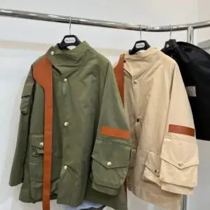 LOEWELoewe Khaki Patch Pocket Military Parka