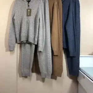 LOEWE Style Wide Leg Cashmere Co Ord Set