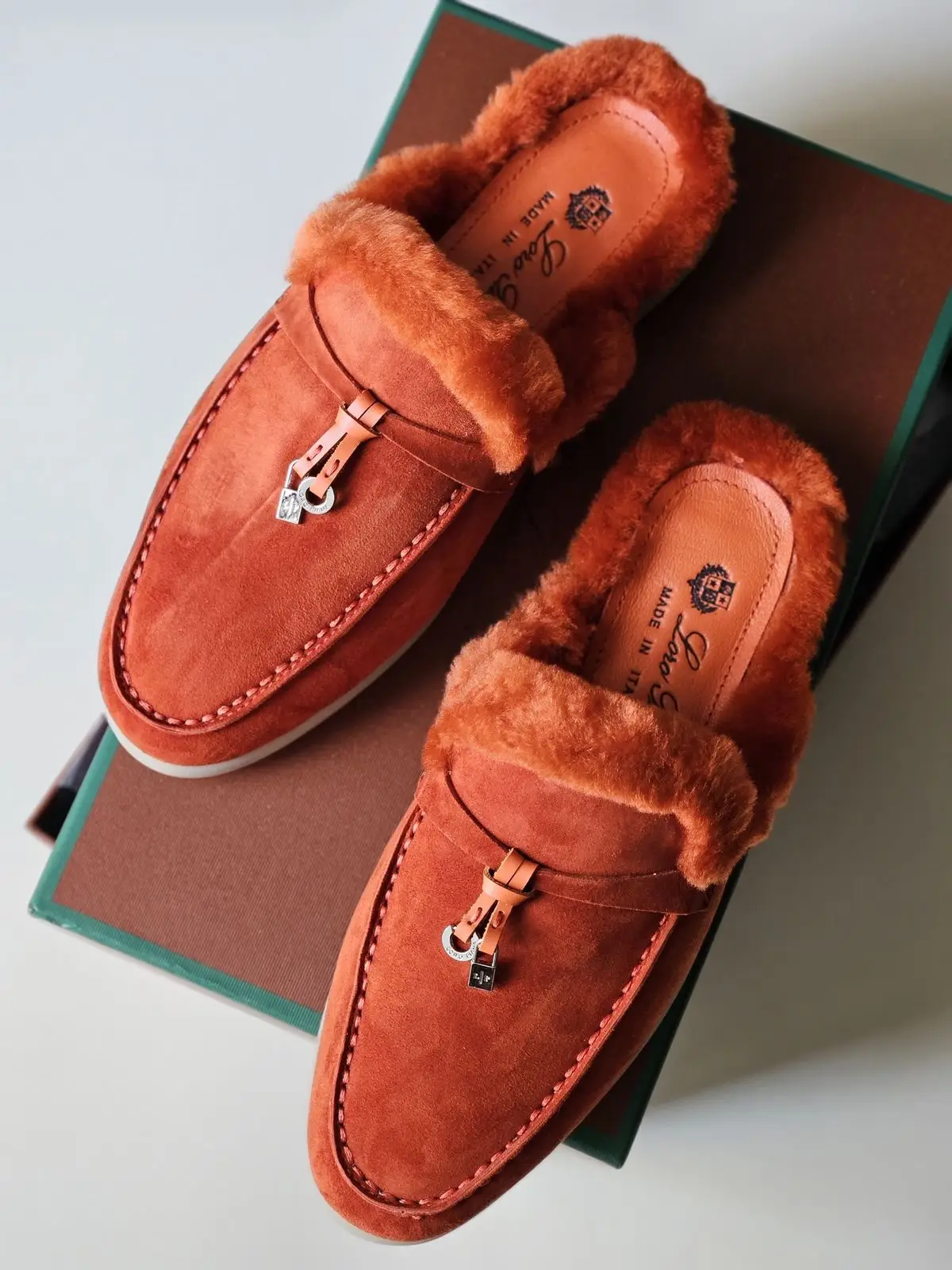 LORO PIANA Babouche Charms Walk in Silky Suede LORO PIANA Babouche Charms Walk in Silky Suede