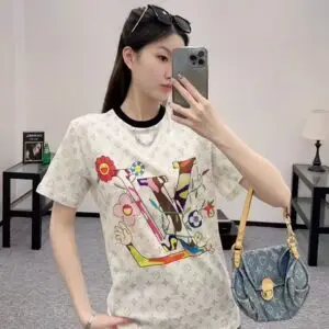 LOUIS VUITTON Travel Stamp Circle T-Shirt