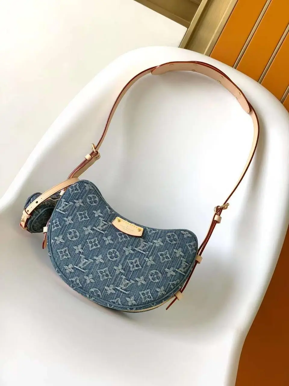 LOUISE VUITTON Croissant Denim Bag LOUISE VUITTON Croissant Denim Bag