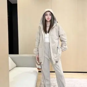 LOUIS VUITTON Monogram Printed Oversized Zip Hoodie