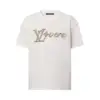 Lv Embroidered Short-Sleeved T-Shirt