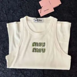 Miu Miu Ribbed Jersey Top