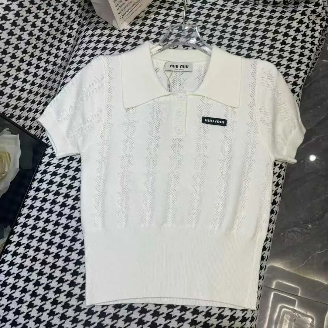 MIU MIU Cashmere & Silk Polo Sweater MIU MIU Cashmere & Silk Polo Sweater