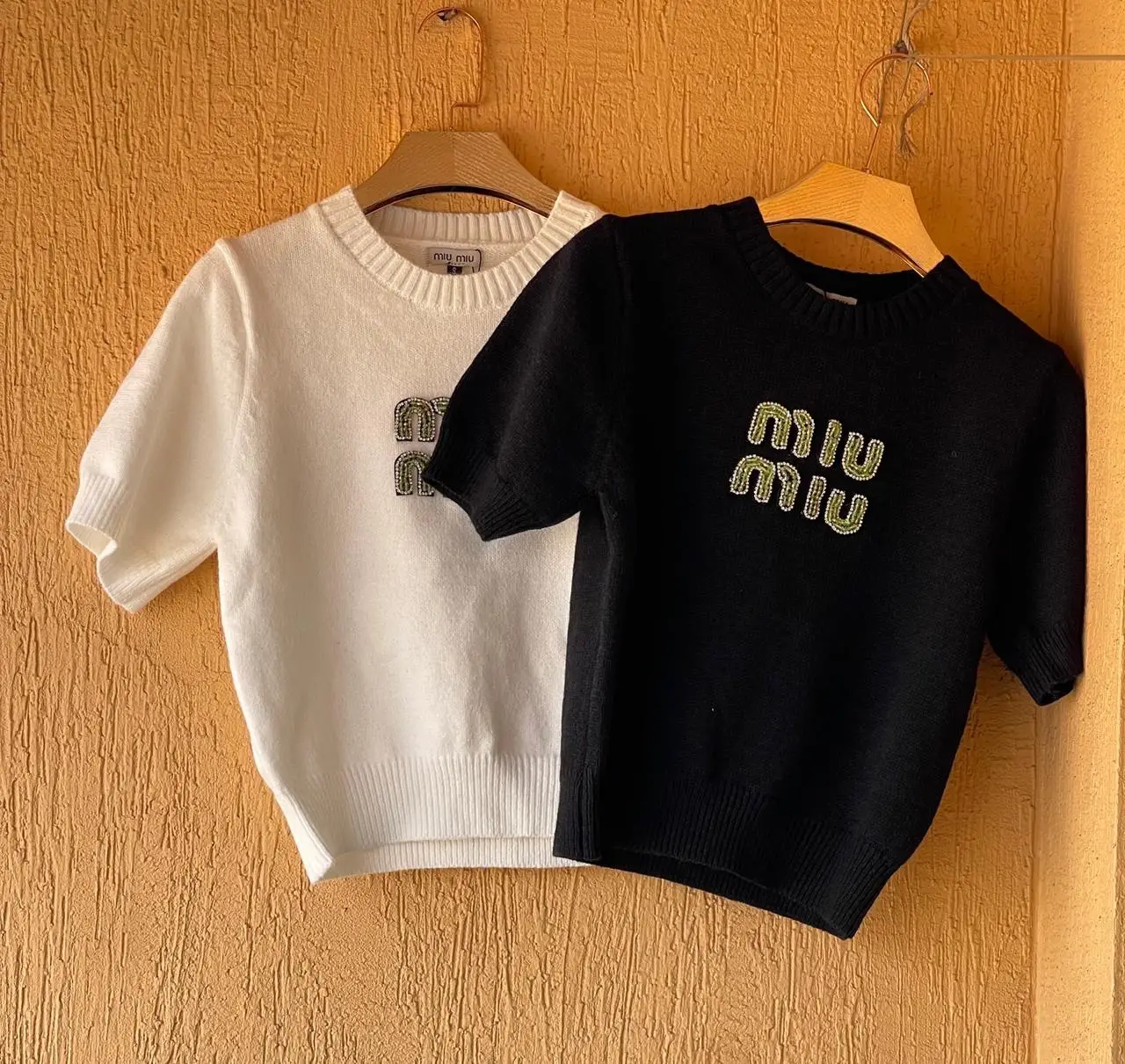 MIU MIU Logo Print T-Shirt MIU MIU Logo Print T-Shirt