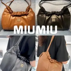 MIU MIU Leather Underarm Hobo Bag