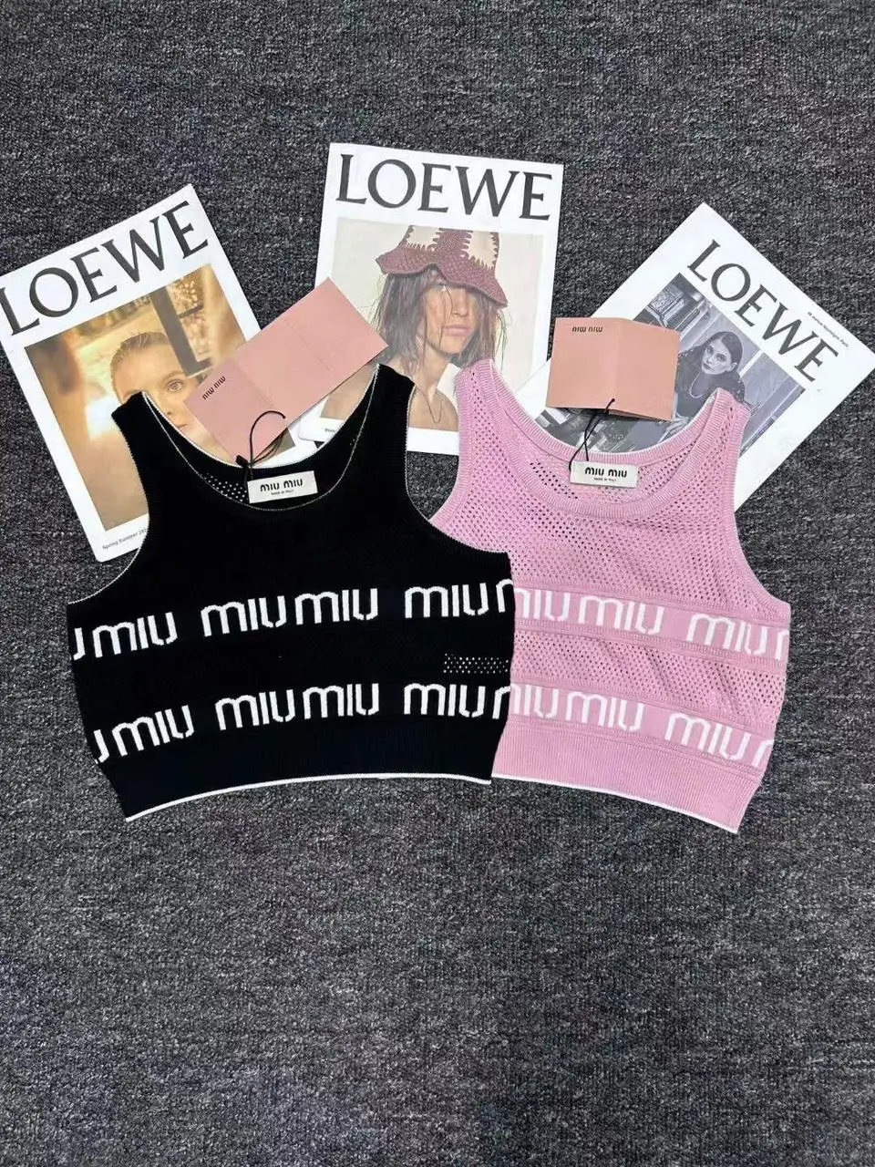 MIU MIU Premium Ribbed Tank Top MIU MIU Premium Ribbed Tank Top