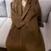 MIU MIU Double-Breasted Long Wool Coat