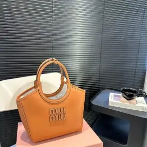 MIU MIU Ivy Leather Tote Bag