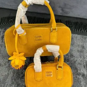 MIU MIU Whiskey Arcadie Padded Suede Bag