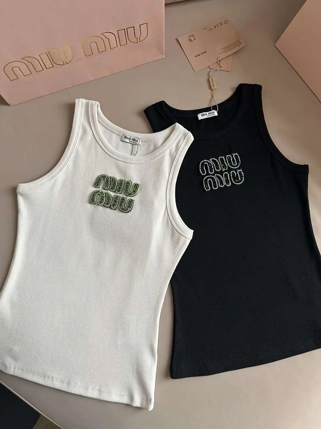 MIU MIU Sleeveless T-Shirt MIU MIU Sleeveless T-Shirt