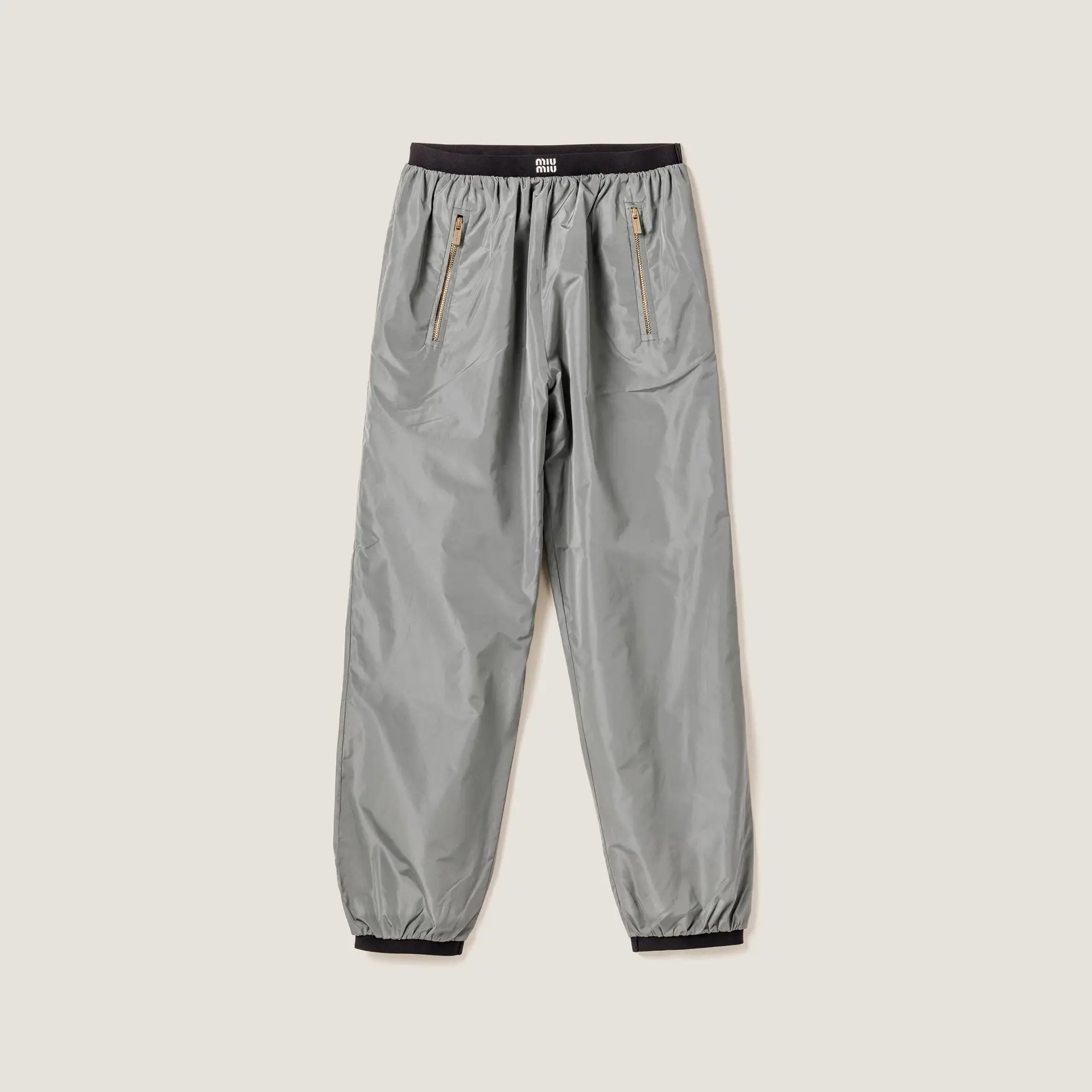 MIU MIU Grey Track Pants for Women MIU MIU Grey Track Pants for Women