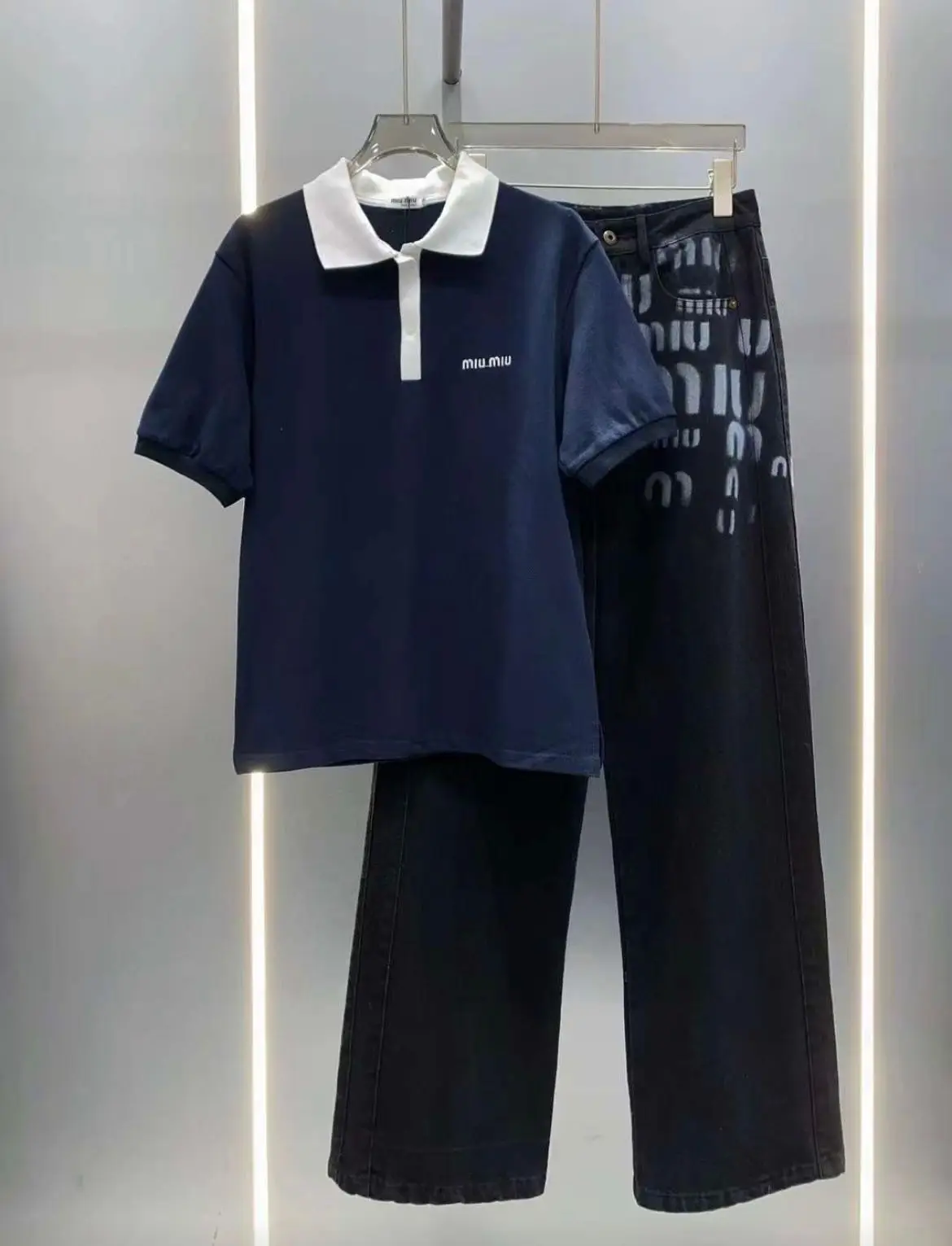 MIU MIU Collar T-Shirt MIU MIU Collar T-Shirt