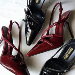 MIU MIU Crystal-Embellished Bow Heels