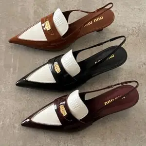 MIU MIU Crystal Slingback Heels