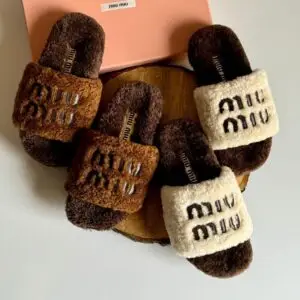 MIU MIU Logo Slides Slippers