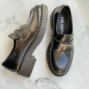 PRADA Monolith Leather Loafers