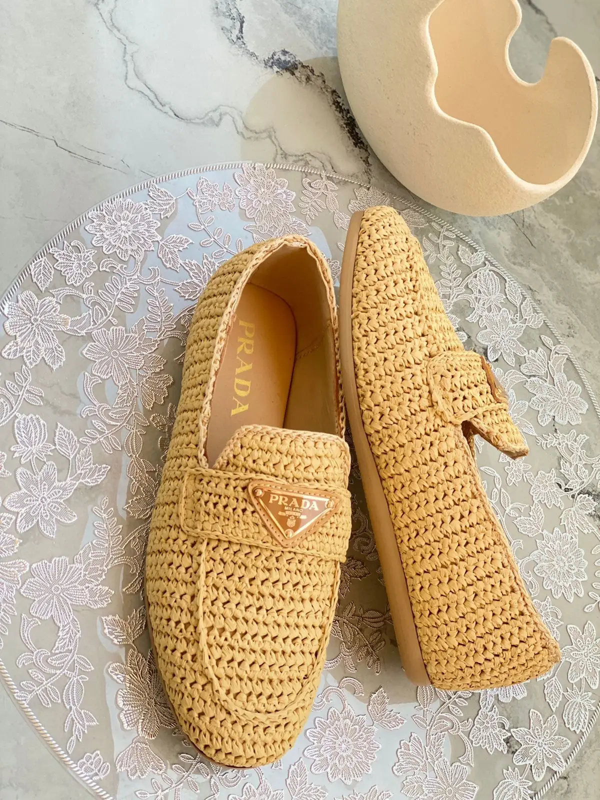 Prada Raffia Loafers Prada Raffia Loafers