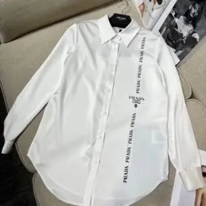 PRADA Miri Logo-Embroidered Cotton Shirt