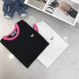 Prada Triangle Logo Jersey T-Shirt