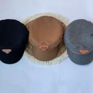 PRADA Black Velvet Beret Cap