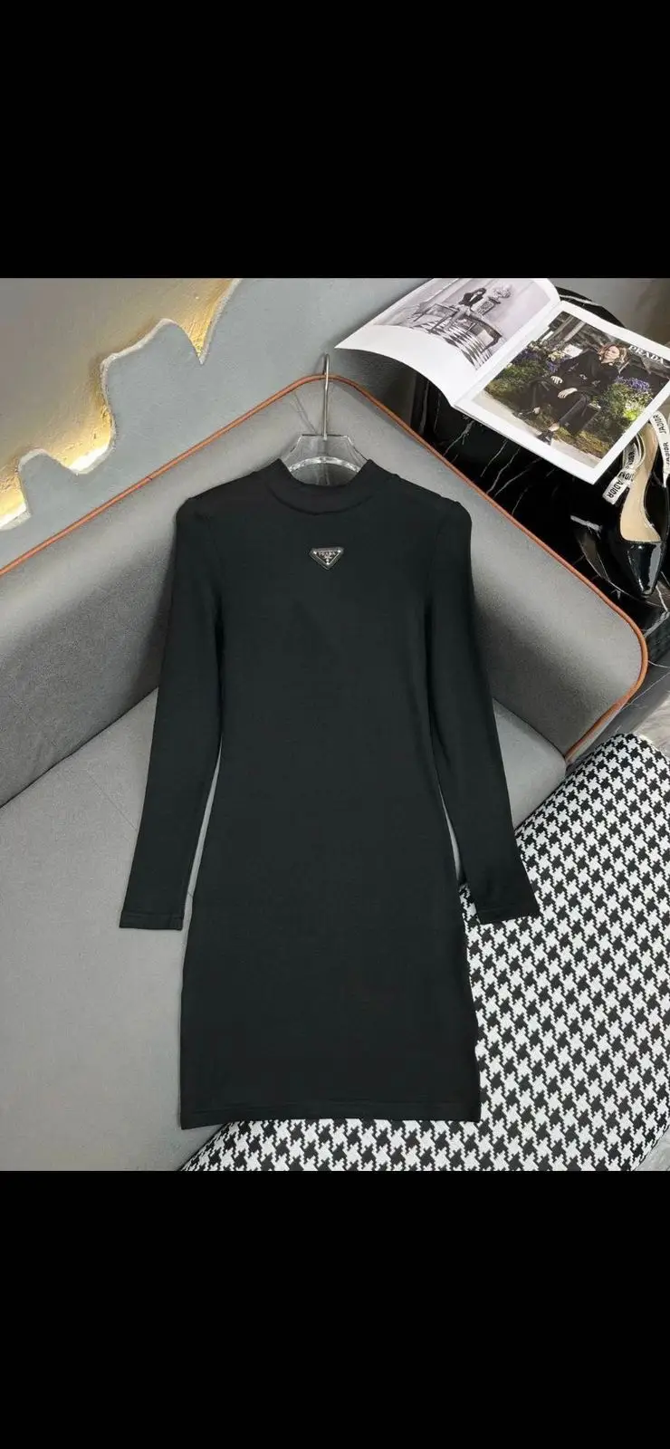 PRADA Slim Fit Ribbed Dress PRADA Slim Fit Ribbed Dress