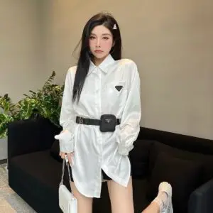 PRADA Women's Long-Sleeve Acetic Shirt