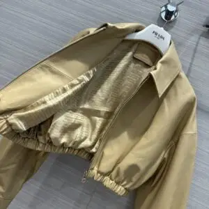 PRADA Balloon Cropped Jacket in Re-Nylon