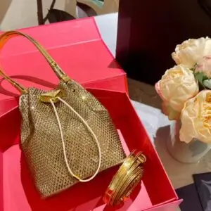 PRADA Rhinestones Bucket Bag